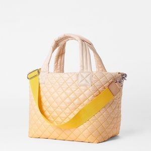 NWT MZ Wallace Small Metro Tote Deluxe Sunflower Ombre Yellow Pouch Dustbag $255